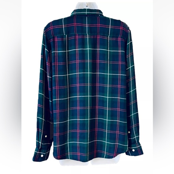 Lauren Ralph Lauren Women's Black Label Size M Tartan Plaid Button Down Shirt - Picture 3 of 11